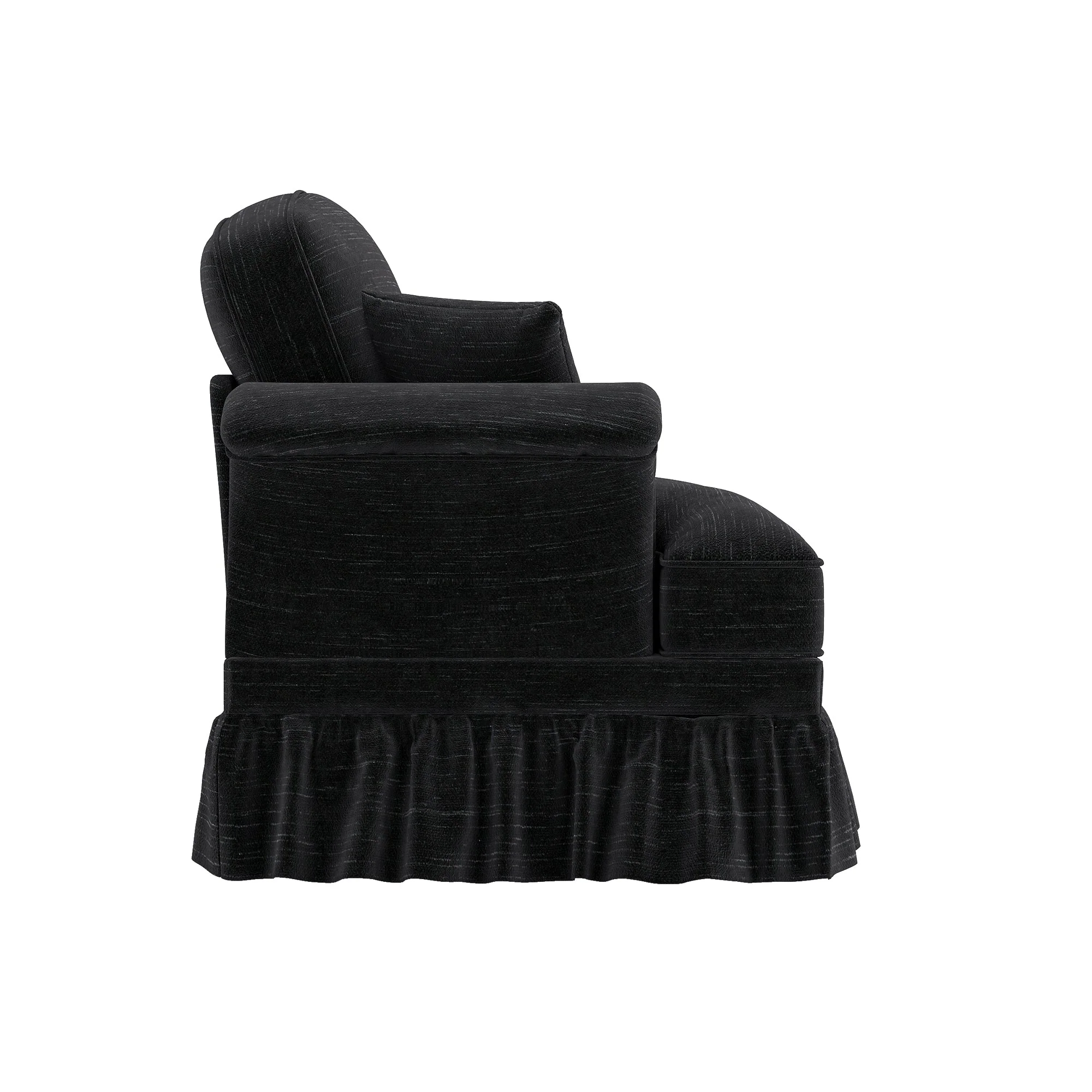 Windsor Sofa LSF Chenille with 1 Cushion, Black - Image 6