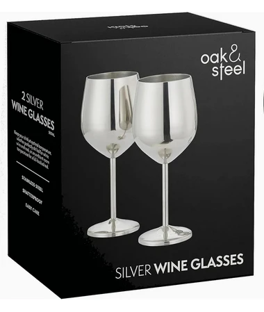 Wine Glass Set/2 - Silver