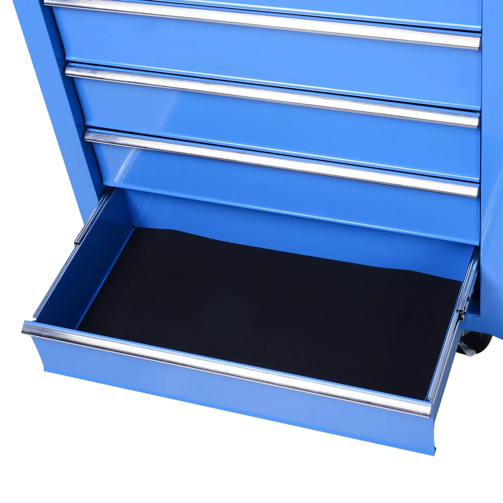 Workshop trolley 5 drawers, mobile tool trolley, red - Image 8